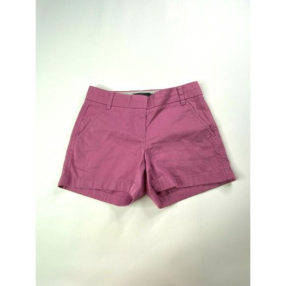 J.CREW Pants - J Crew Womens Chino Short Pants Slash Pockets Belt Loops Cotton Pink Size 00